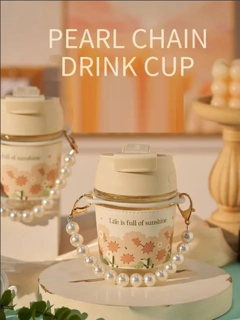 2-in-1 Glass Coffee Tumbler with Straw & Lid