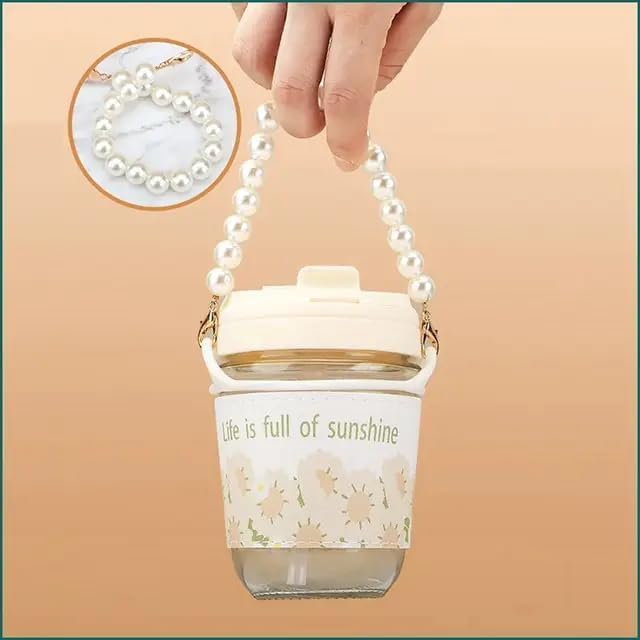2-in-1 Glass Coffee Tumbler with Straw & Lid