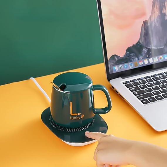Smart Coffee Mug Warmer™ | Ceramic Mug with Electric Heating Coaster
