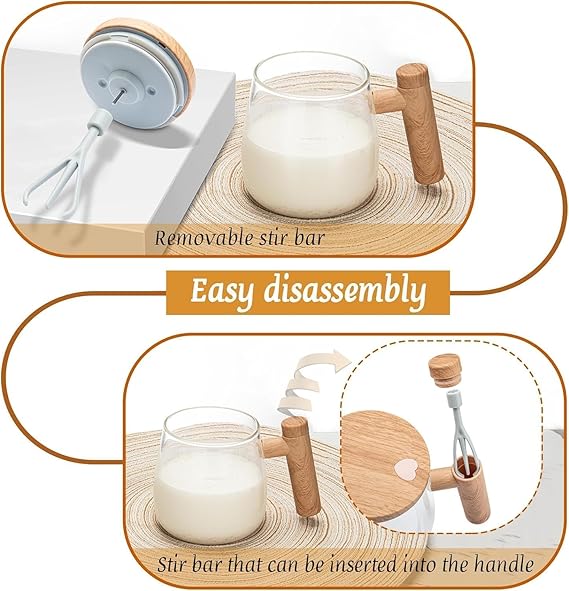 Self-Stirring Mug | Effortless Mixing for Coffee, Milk & More (400 ML)