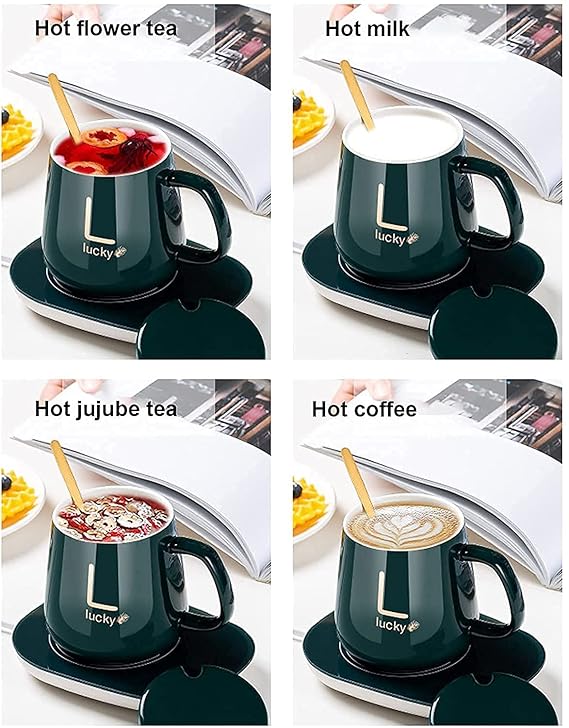 Smart Coffee Mug Warmer™ | Ceramic Mug with Electric Heating Coaster