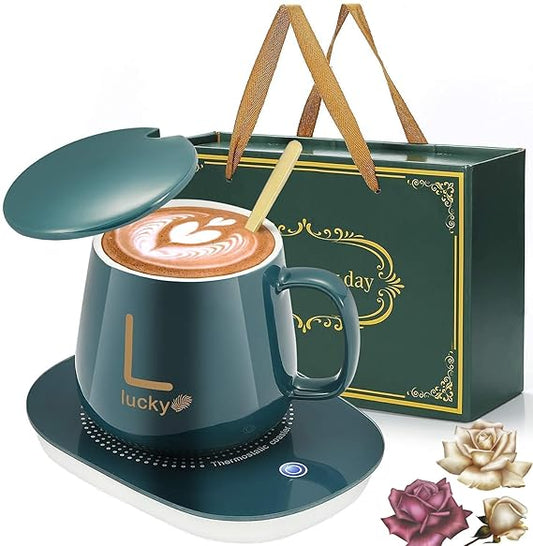 Smart Coffee Mug Warmer™ | Ceramic Mug with Electric Heating Coaster