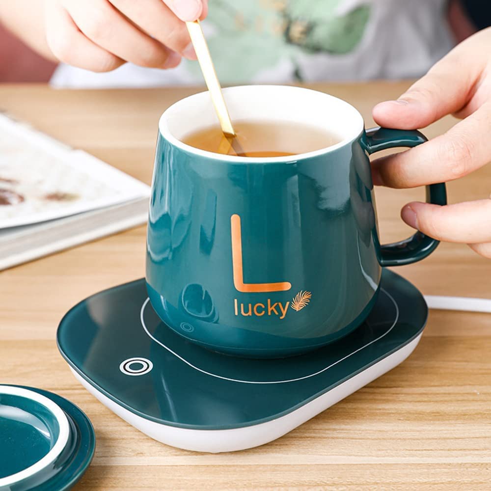 Smart Coffee Mug Warmer™ | Ceramic Mug with Electric Heating Coaster